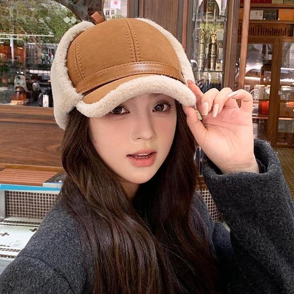 

Новая зимняя кожаная шапка женская меховая овечья шерсть теплая толстая с ушами шапка-бомбер мужская бейсболка русская унисекс шапка высокого качества 59cm хаки