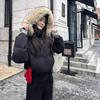 2026 Winter Slim Fit Down Jacket Women Hooded With Faux Fur Trim 90% White Duck Warm Coat