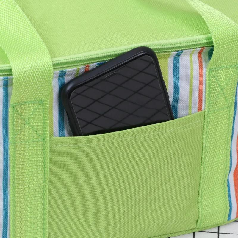 WTEMPO Insulated Lunch Box Bag Portable Lunch Bag Office Worker Rice Bag Meal Bag Oxford Cloth Thick Waterproof Large Capacity Food Cooler Bag