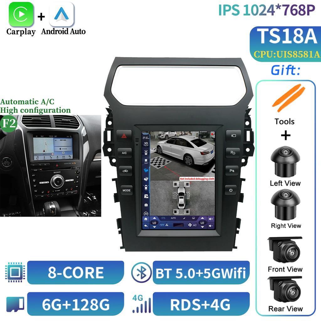 9.7inch Android Car Stereo Radio Multimedia Video Player For Ford Explorer 5 2011-2019 Navigation Carplay Automotive Screen GPS