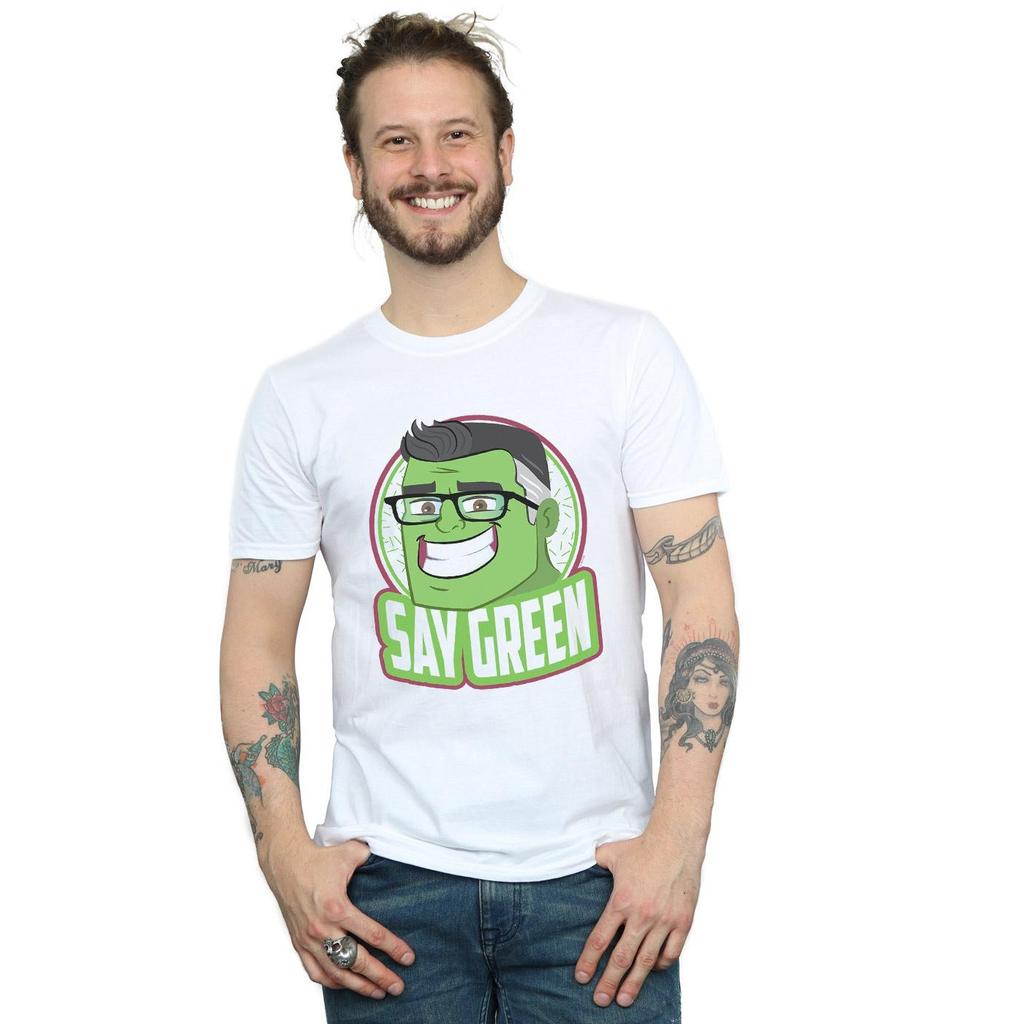Marvel Mens Avengers Endgame Hulk Say Green T-Shirt