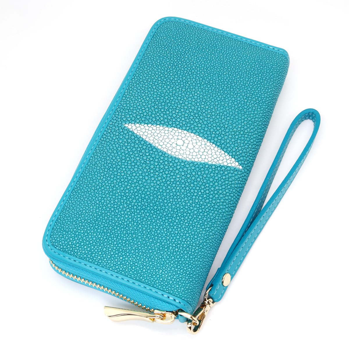 

Stingray Leather Long Caviar Pearl Round Zipper Genuine With Strap [Revetta] Wallet, Galusha, Turquoise, Finish, Wallet, Leather, Women s, [233stw-1]