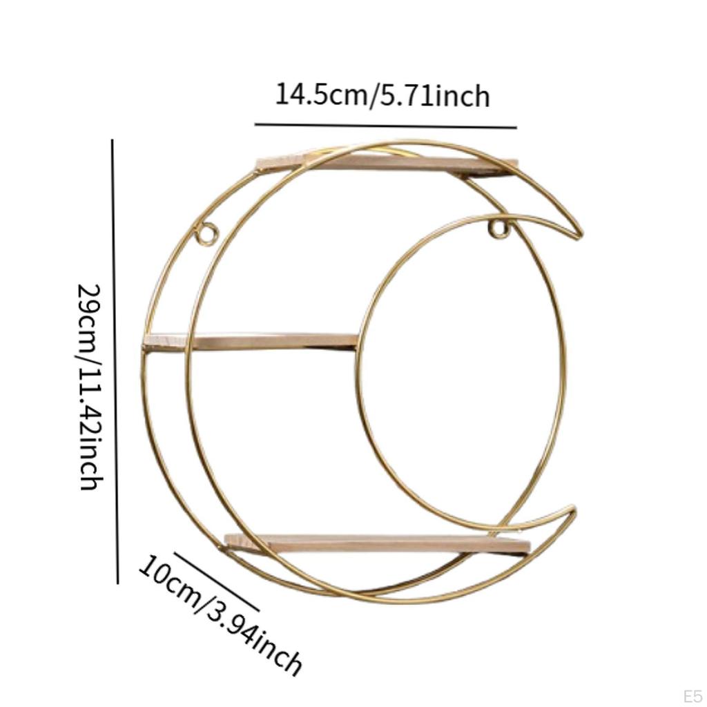 3-poziomowa metalowa półka wisząca, wytrzymały dekoracyjny wystrój na niezbędne rzeczy łazienkowe, oszczędzający miejsce,