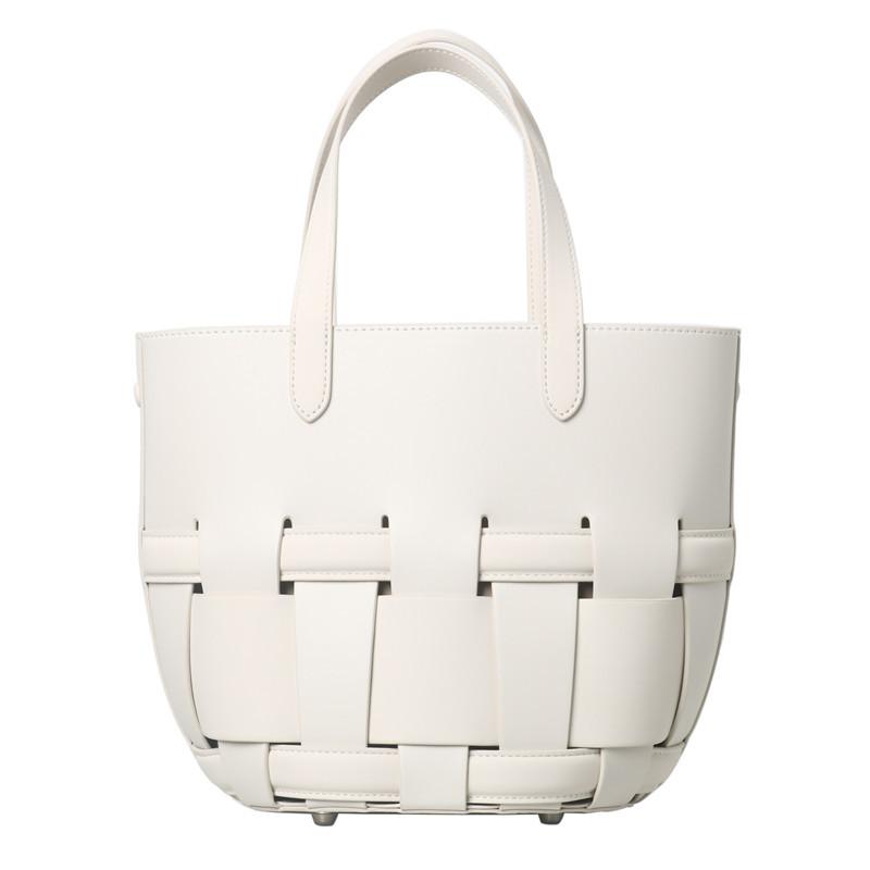 Tote Cowhide Bag 2025 New Versatile Large Capacity Woven Vegetable Basket Niche Genuine Leather Commuting Handbag