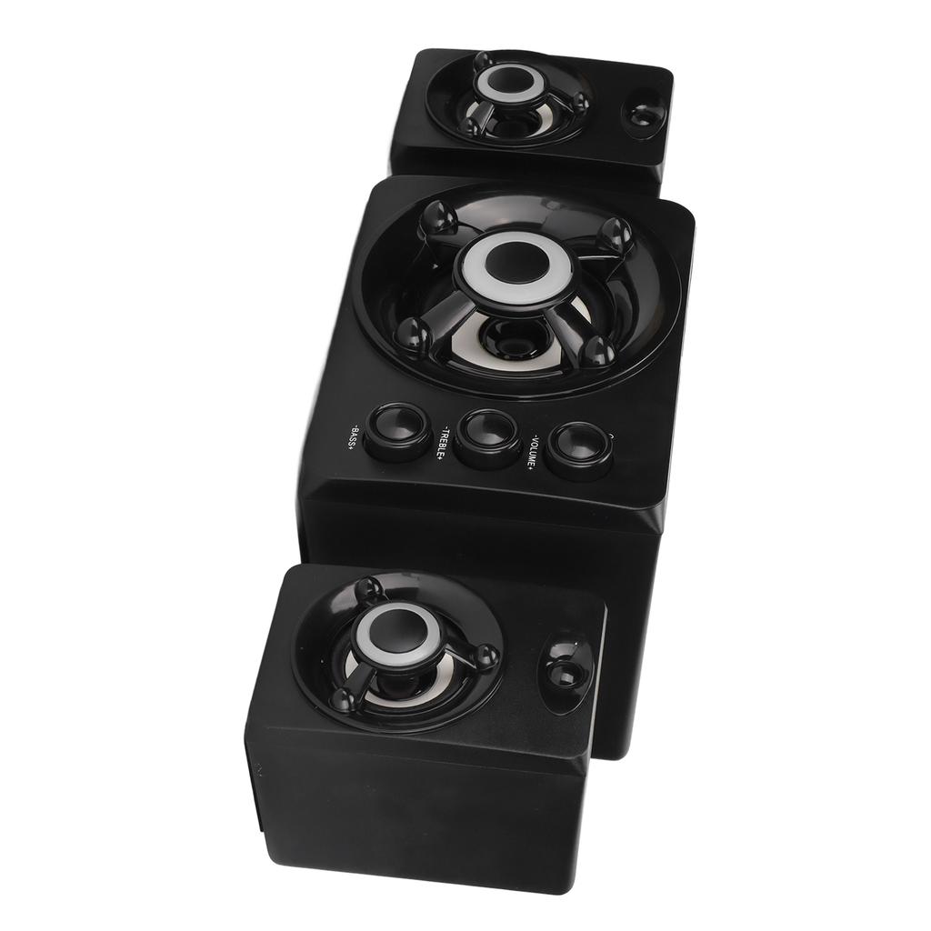Computer Speaker 2.1 USB Powered Stereo Subwoofer Multimedia Wired Speaker with RGB LED Light for PC Laptop