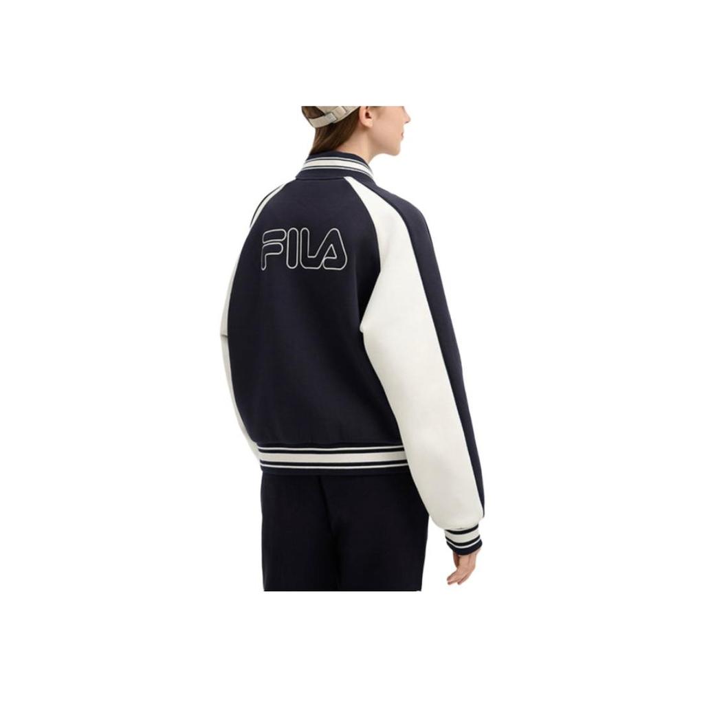 New FILA ORIGINALE Baseball Jacket Women's Secret Mirror Blue F11W519505FDB