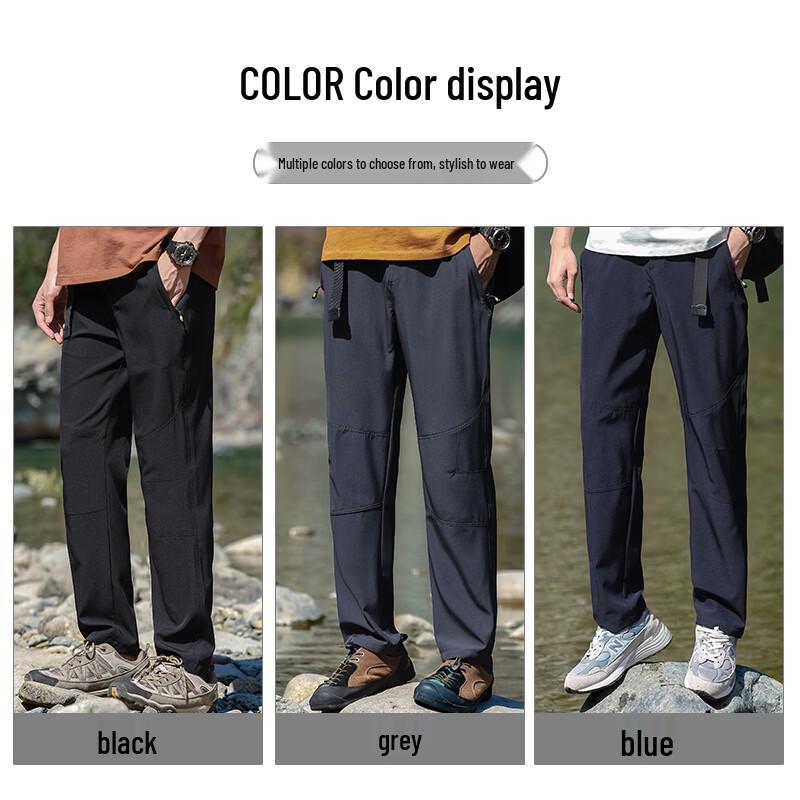 JEEP SPIRIT Men's Autumn/Winter Outdoor Straight-Leg Cargo Pants
