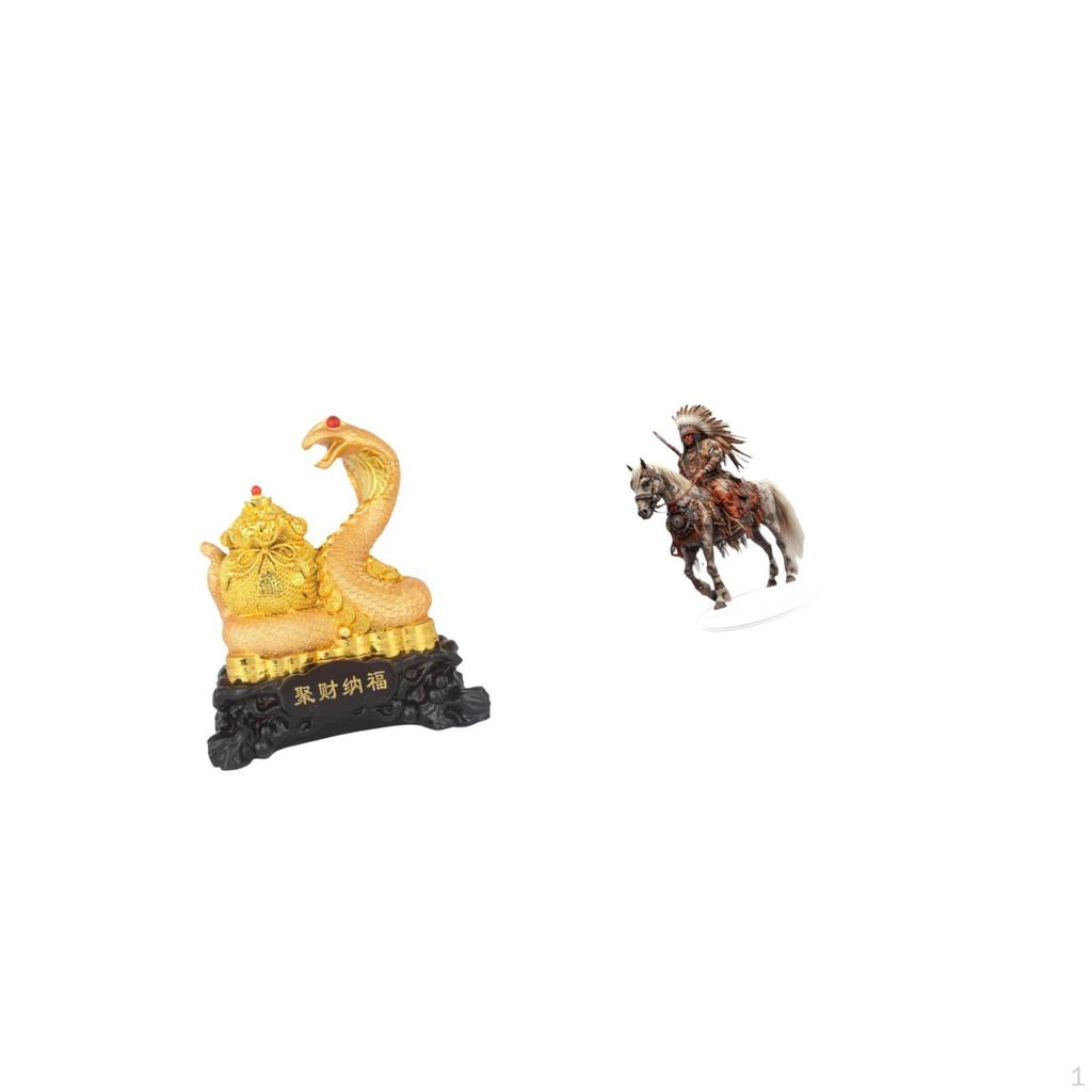 Acrylic Knight Sculpture Animal Statue Cornucopia Collectible Art Crafts Chinese Year Table