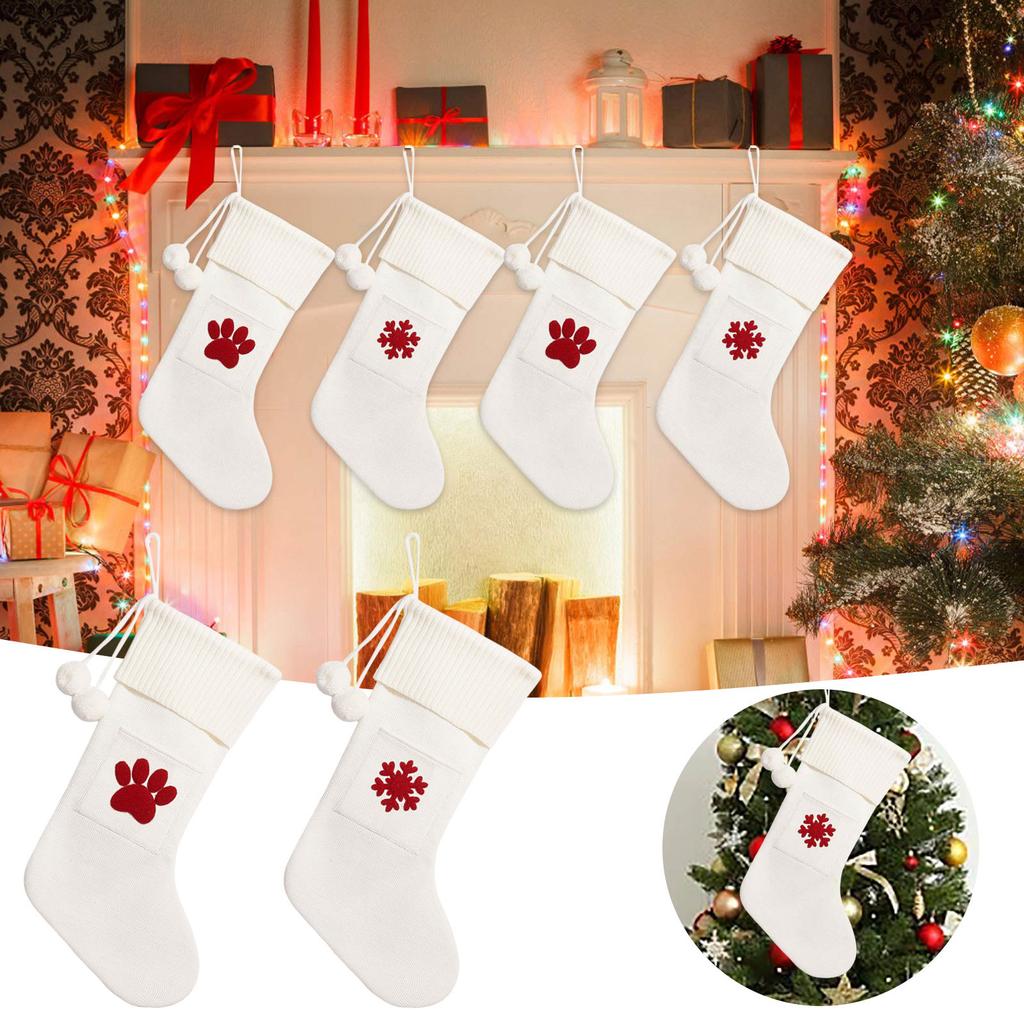 Christmas Socks Knit Christmas Stockings For Family Farmhouse Monogram Snowflake Christmas Stockings Stocking Stocking