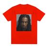 Męska koszulka z grafiką Playboi Carti Mugshot Moda Vintage Hip Hop Koszulki Bawełniana Krótki Rękaw Luźna Koszulka