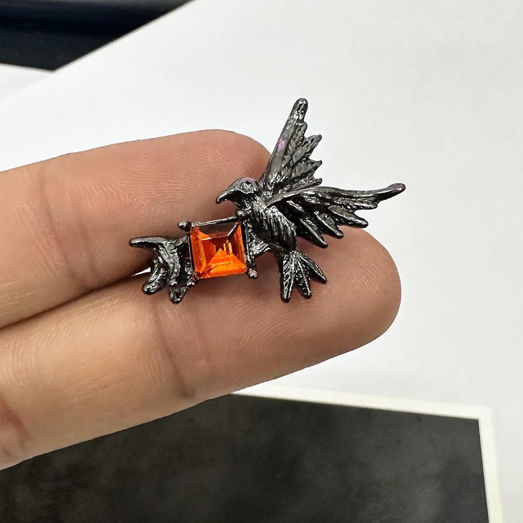 Gothic Raven Ring Edgy Sweet Jewelry Unique Design Alternative Fashion Durable Alloy Finger Accessory Gift