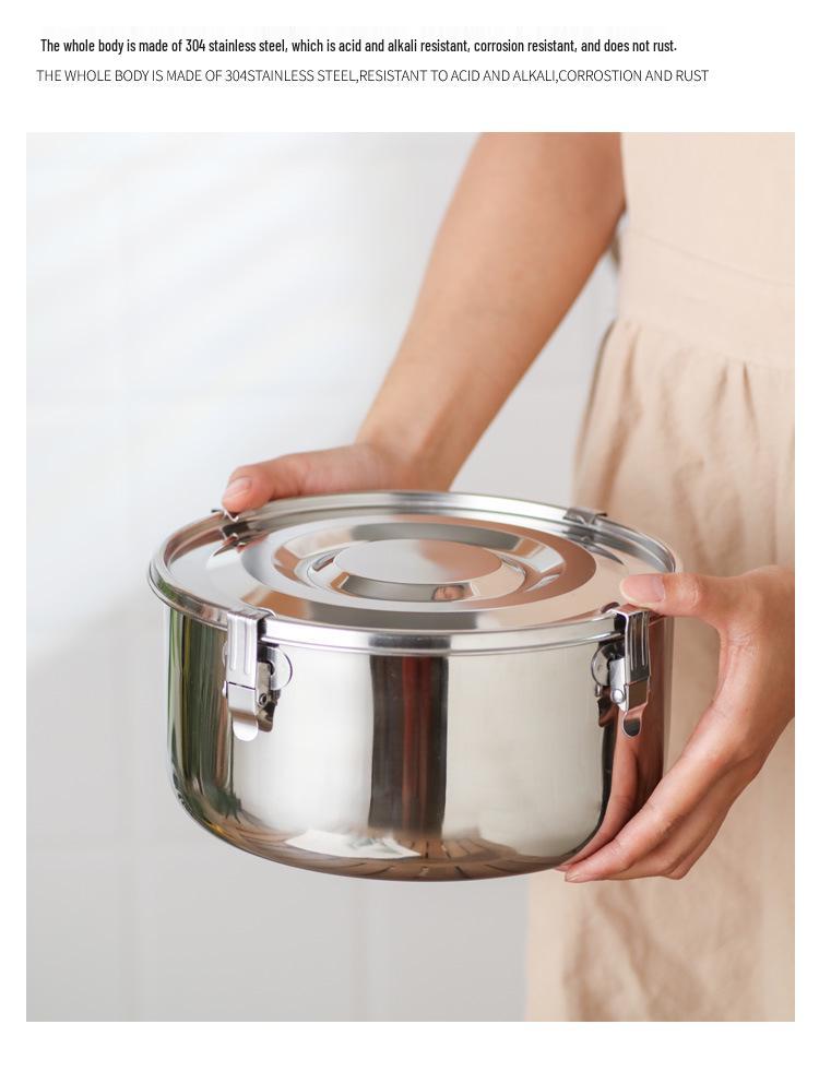 304 Stainless Steel Leak-Proof Korean Bento Lunch Box Set - 3-Piece Fresh-Keeping Containers