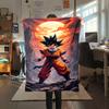 1PC Son Goku  Print Flannel Blanket, High quality All Seasons, Home Decor, Warmth and Comfort, Perfect for Christmas Gifts