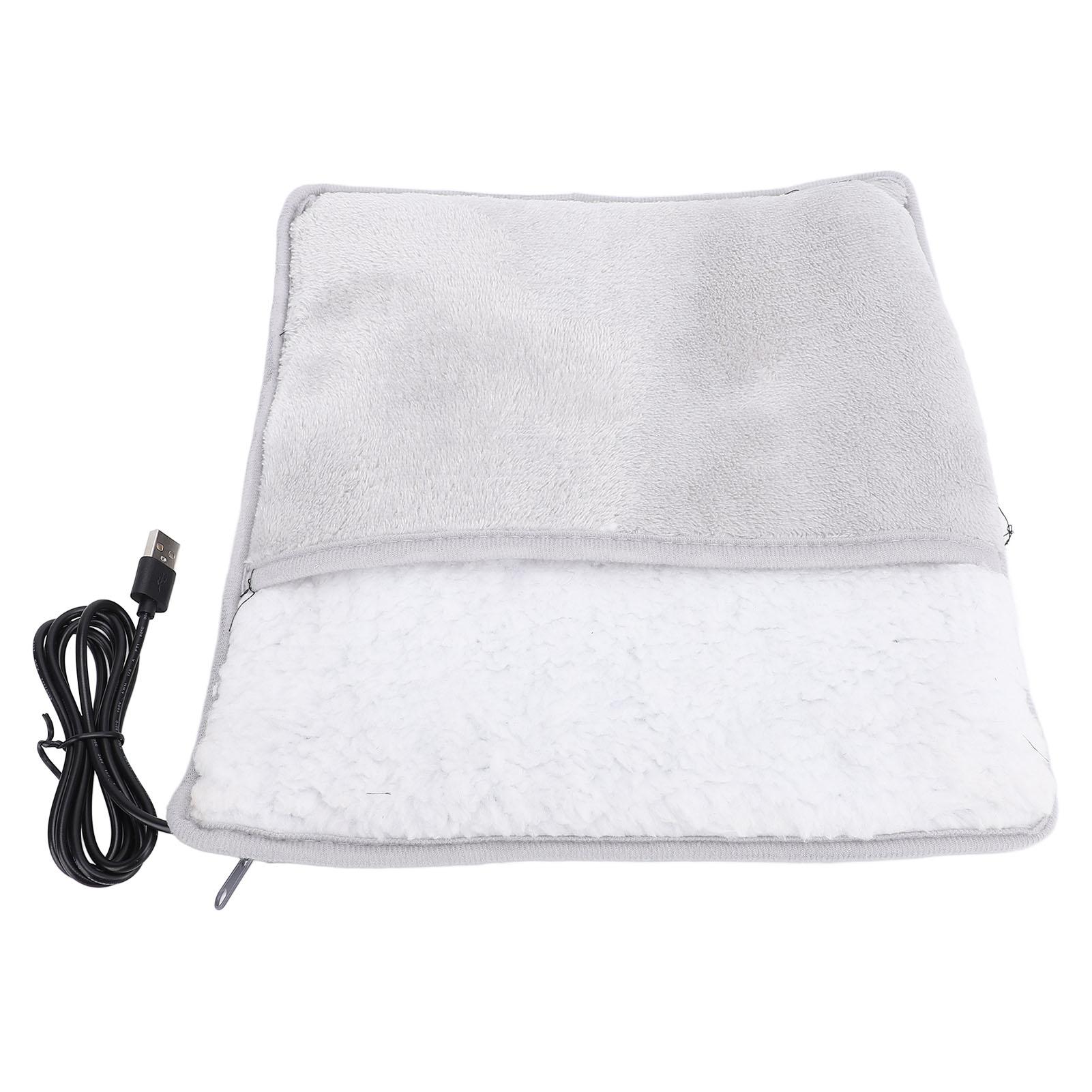 

Электрическая грелка для ног серая USB Быстрый нагрев Фланелевая Электрическая грелка для ног для дома путешествий