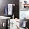 Self-adhesive Bathroom Single Towel Bar NO Drilling On Walls Plastic Kitchen Towel Hanging Rack Holder