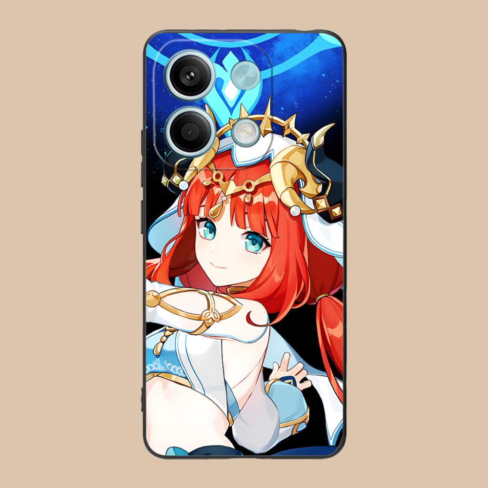 Game GI Nilou Matte TPU Mobile Phone Case for POCO F7 F6 F5 F4 F3 F2 Pro GT C75 C71 C65 C61 C40 Pro Ultra Colorful Cover
