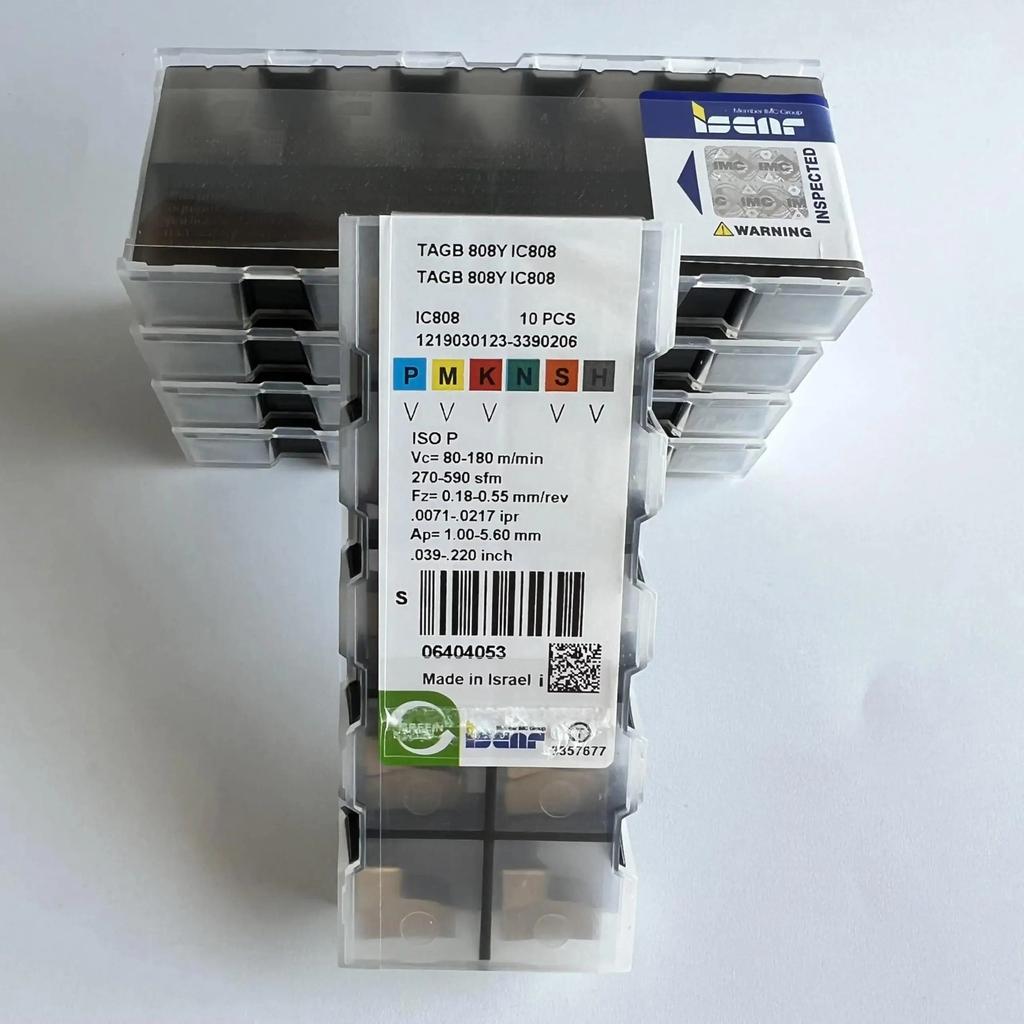 ISCAR / TAGB808Y IC808   Industrial indexable carbide inserts 10 Pcs