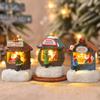 Christmas Gift Resin LED Santa Claus House Ornament 2025 New Year Desktop Home Decoration Xmas Glowing Cabin Landscape Crafts