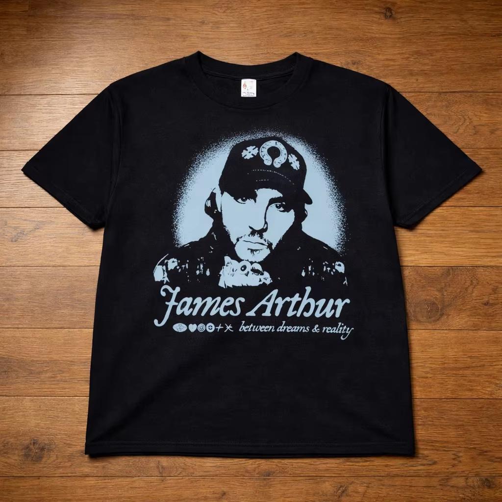 

James Arthur Pisces World Tour 2026 graphics cotton mens shirt Oneck summer Y2K Short Sleeve Womens hiphop Tshirt fan gift S