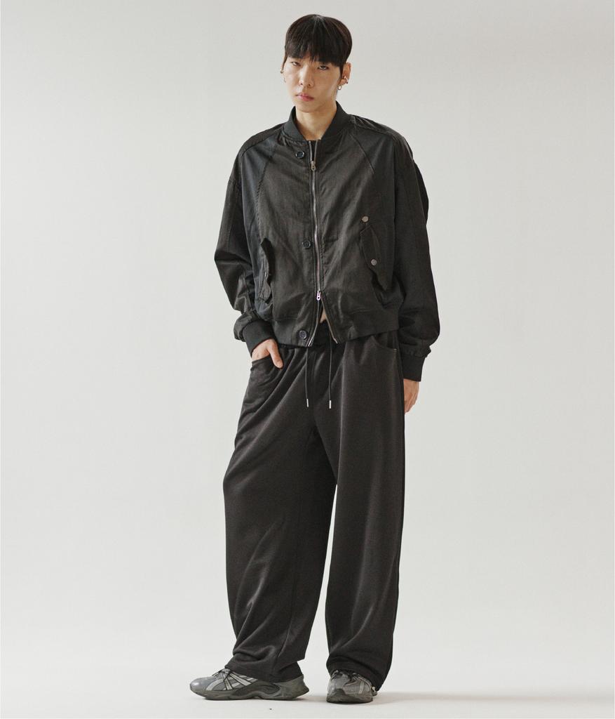 Deoseutoli [Fleece-Lined] Shane'S Line Track Pants (Black)