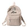 Personalized Preppy Backpack, Travel Backpack, Embroidered Name Tag, Unique Souvenir Gift
