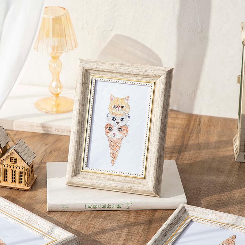 1pcs Retro Photo Frames Hanging Wall Picture Frame 6inch 7inch 8inch 10inch A4 Family Photo Frame