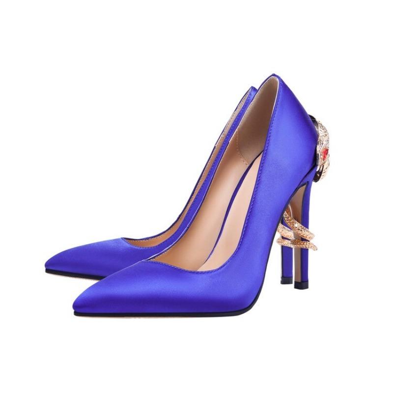 Fashion Luxury Handmade Diamond Snake Shaped Wrapped High Heels Bridal Wedding Dress Banquet Fashion Party Sexy Single Shoes Size 34-43