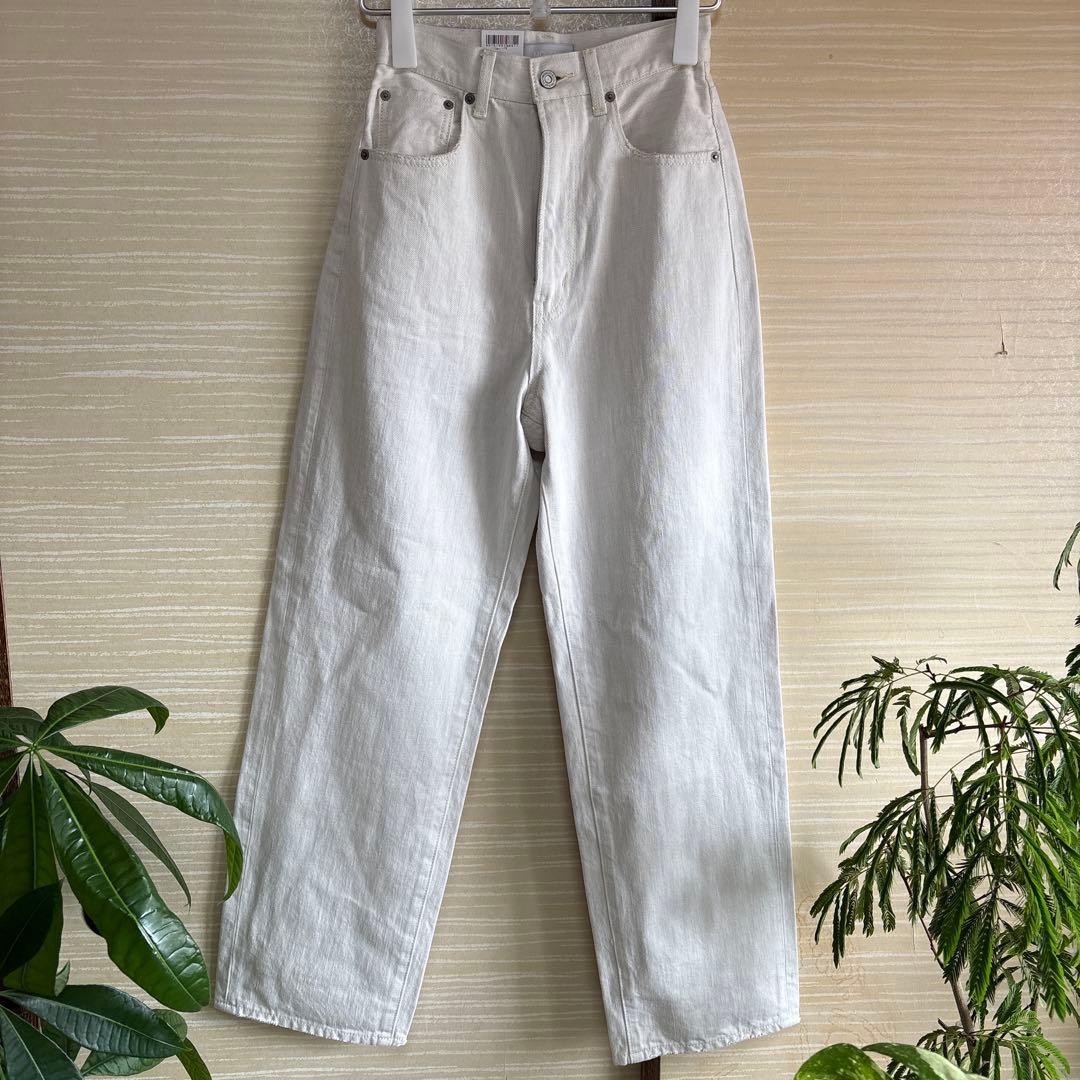MOUSSY high waist loose straight denim 25