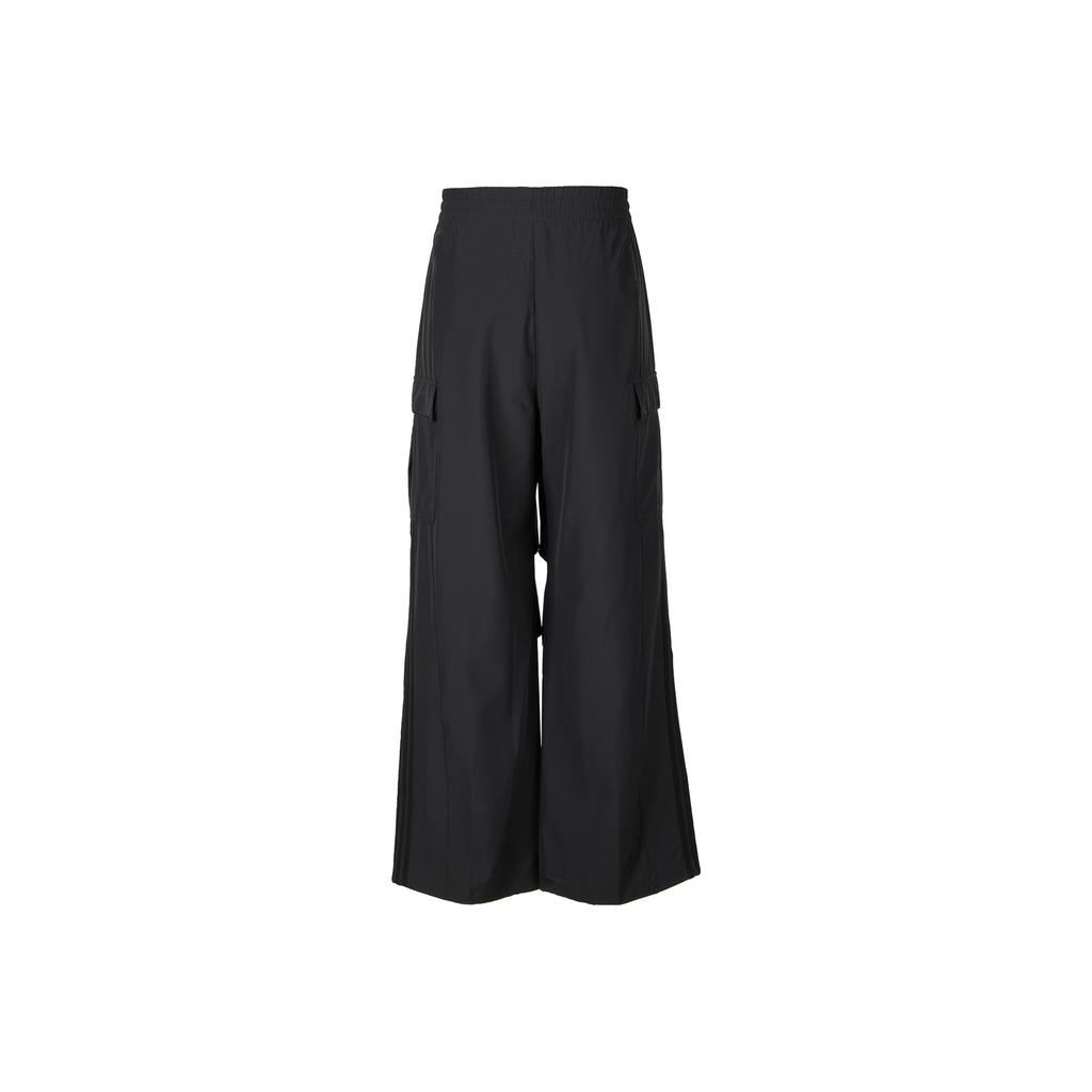 adidas Originals SS25 Moda Wygodne Wszechstronne Miękkie Luźny Krój Sznurek Elastyczny Pas Spodnie Cargo Unisex Spodnie Czarne KD0949