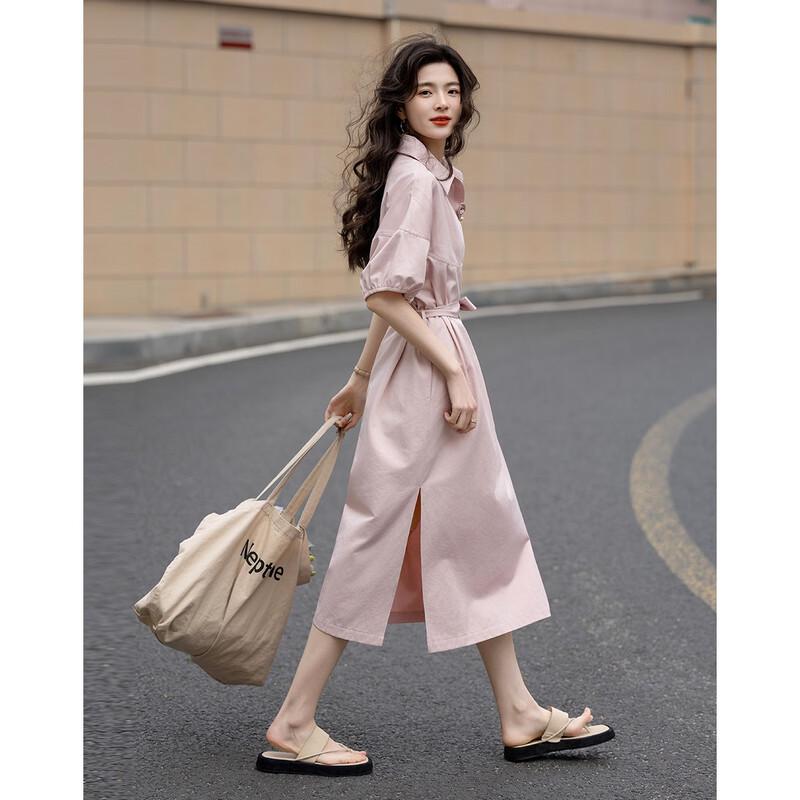 Demana Cloud Cotton Elegant Spring Dress with Floral Petal Sleeves