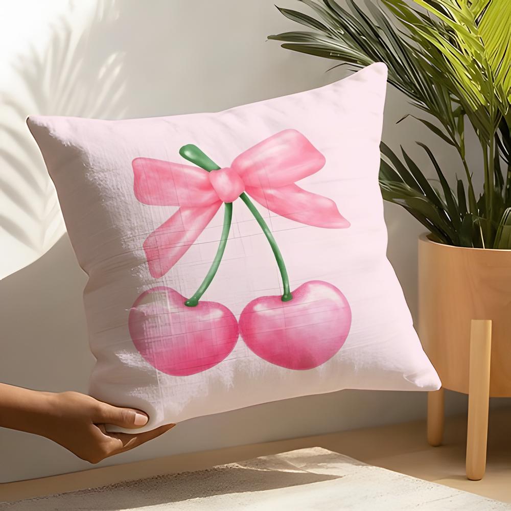 Federa Cuscino Fiore di Ciliegio Rosa Decorazione Soggiorno Federe in Lino Copricuscino