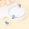 Charms Original Copper Plated Blue Lamb Animal Beads Fit Bracelet Diy Fine Gift Women Delicate Jewelry Accessory