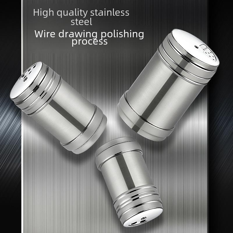 "Stainless Steel Seasoning Jar: Multi-purpose Spice Bottle for Home & BBQ"