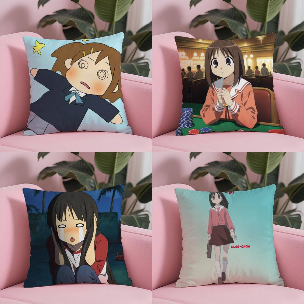 Anime AAzumanga Daioh Pillow Case Soft Plush Fabric DoubleSided Printed Cushion Cover Warm Winter Sofa Pillow Case