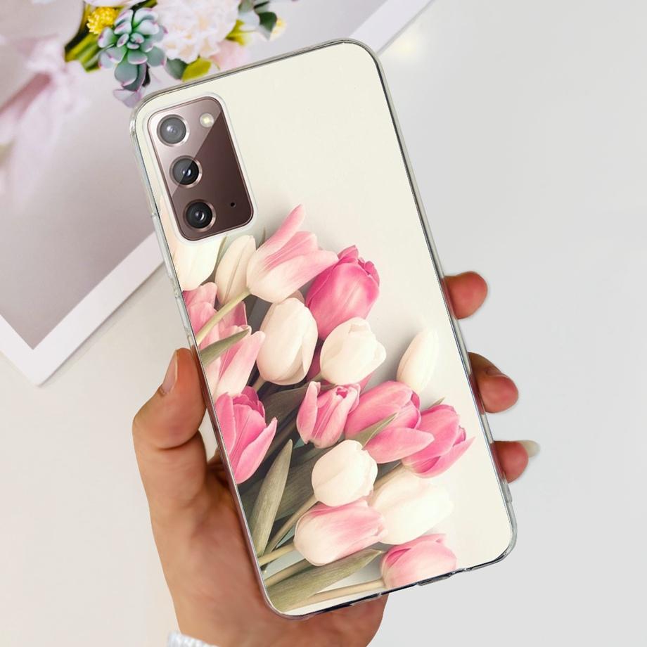 Für Samsung Galaxy Note 20 Ultra Hülle Weiches Silikon Klare Rückseite Kameraschutz Samsung Note20 5G TPU Hülle Bemalte Capa