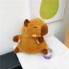 Capybara Plush Water Animal Backpack With Zipper Closure For Casual Daily Use