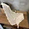 Hollow Out Hair Scarf Beige Waist Belt Scarf Fashion Knitted Headscarf  Women