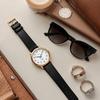 BUREI womens wristwatch analog quartz stylish waterproof date leather strap simple fashionable lightweight casual watch
