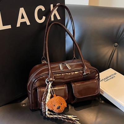 Women's Bag, Underarm Bag Retro Large-capacity Handbag Shoulder Bag High-end Commuting Bowling Bag