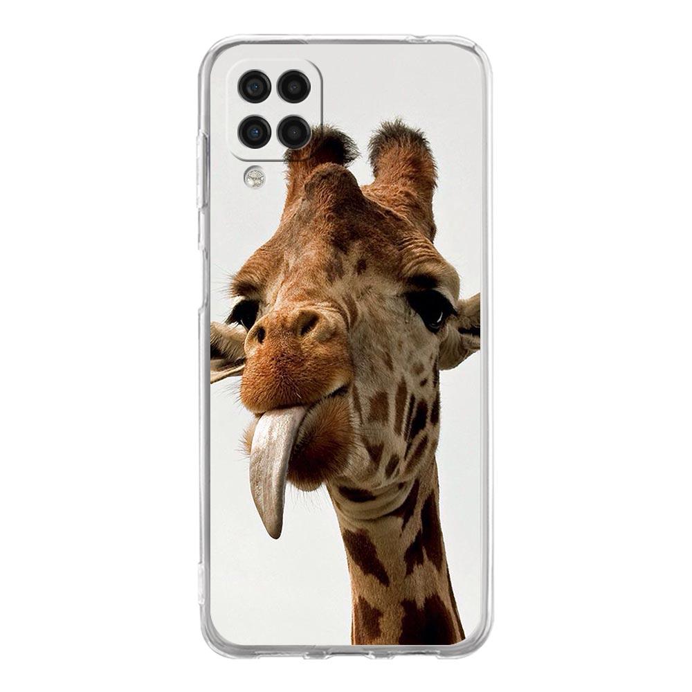 giraffe Phone Case For Samsung Galaxy A13 A33 A73 A53 A23 A51 A71 A21S A12 A31 A41 A05s A03S A15 A25 A32 5G Silicone Clear Cover
