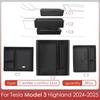 For Tesla Model 3 Highland 2025 Storage Box Model 3 2024 Highland Center Console Armrest Storage Box Stowing Tidying Accessories