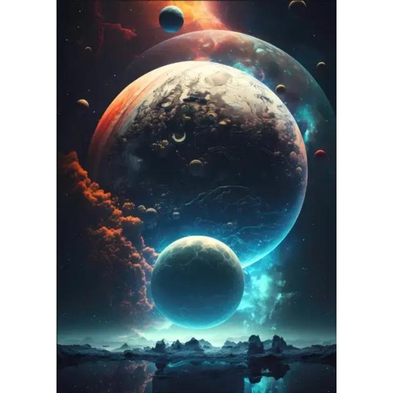 Weltraum-Sci-Fi-Poster, interstellares Schwarzes Loch, Universum, Planet, Geschenk, Leinwandbild, moderne Wanddekoration, Wohnzimmer, Schlafzimmer