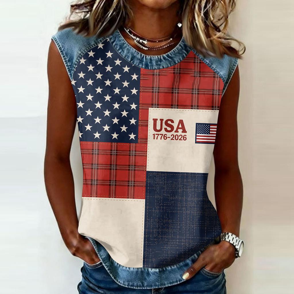 Camiseta informal de manga larga para mujer con cuello redondo y estampado