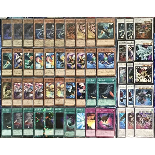 Fully Constructed Black Feather Deck with Main, Extra, and Double Sleeves, Including Poison Wind Simoun, Full Armored Wing, and Black Feather Assault