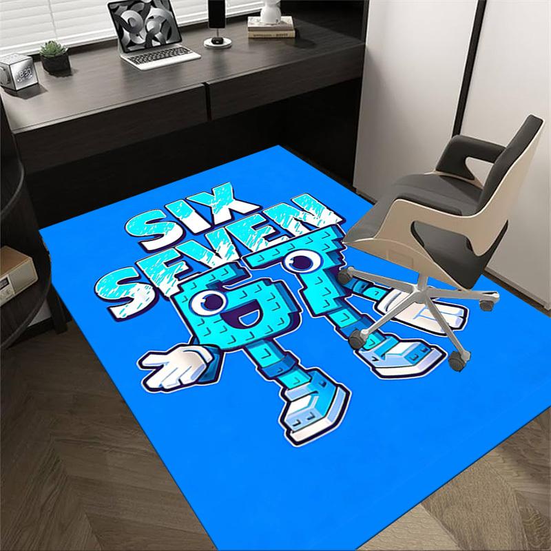

1PC Six Seven Bot Extra Large Non-Slip Floor carpet, Office, family, bedroom, Studio - Large Area Rug Indoor Rugs, Vibrant Colors-W211 60cm by 90cm