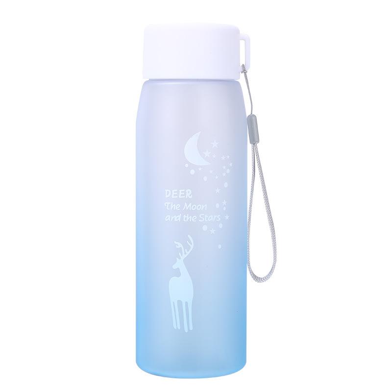Water Bottle Supply Elk Cup Frosted Plastic Cup Portable Sports Water Cup Summer Student Cup Trend Outdoor Space Cup