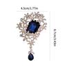 Elegant Floral Brooch for Women Vintage Inspired Alloy Crystals Embellished Accessory for Weddings Parties Daily Wear