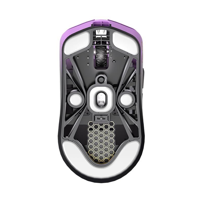 Lamzu MAYA X Gaming Mouse Purple Shadow (Amazon Exclusive) - Includes 1 Set of Extra Soles, 8K Dongle, and Authorized Japanese Distributor Warranty