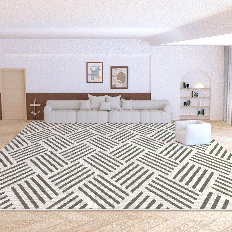 Covor de Velur de Lux Nordic Stil Wabi-Sabi – Crem Minimalist Covor de Podea pentru Living