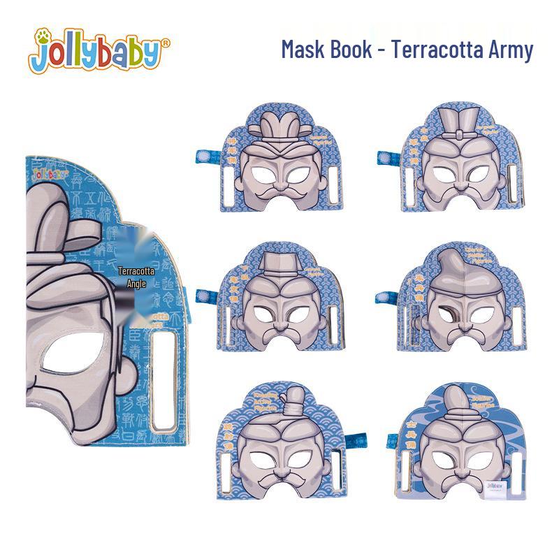 Jollybaby Interactive Cloth Mask Book for Early Education and Puzzle Play